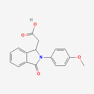 [2-(4-Methoxyphenyl)-3-oxo-2,3-dihydro-1H-isoindol-1-yl]acetic acid