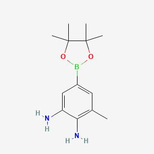 molecular formula C13H21BN2O2 B8524959 3-Methyl-5-(4,4,5,5-tetramethyl-1,3,2-dioxaborolan-2-yl)benzene-1,2-diamine 