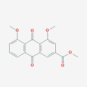 molecular formula C18H14O6 B8524960 Methyl 4,5-dimethoxy-9,10-dioxo-9,10-dihydroanthracene-2-carboxylate 