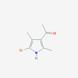 molecular formula C8H10BrNO B8524972 3-Acetyl-5-bromo-2,4-dimethyl-1H-pyrrole 