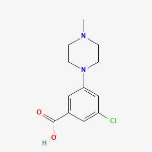 molecular formula C12H15ClN2O2 B8524977 3-Chloro-5-(4-methyl-piperazin-1-yl)-benzoic acid 