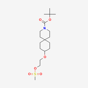 tert-Butyl 9-(2-(methylsulfonyloxy)ethoxy)-3-azaspiro[5.5]undecane-3-carboxylate