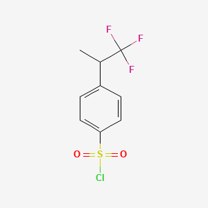 molecular formula C9H8ClF3O2S B8525038 4-(1,1,1-Trifluoropropan-2-yl)benzenesulfonyl chloride 