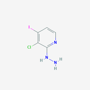 molecular formula C5H5ClIN3 B8525054 Pyridine, 3-chloro-2-hydrazinyl-4-iodo- 