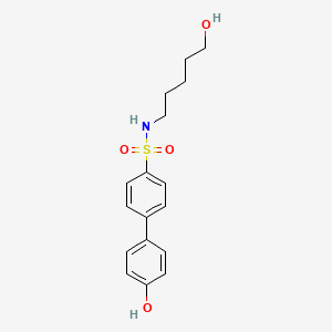 molecular formula C17H21NO4S B8525141 [1,1'-Biphenyl]-4-sulfonamide, 4'-hydroxy-N-(5-hydroxypentyl)- CAS No. 871113-91-6