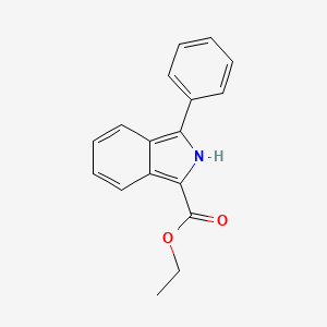 molecular formula C17H15NO2 B8525183 Ethyl 3-phenyl-2H-isoindole-1-carboxylate CAS No. 61294-96-0