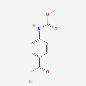 molecular formula C10H10BrNO3 B8525261 Methyl 4-(2-bromoacetyl)phenylcarbamate 