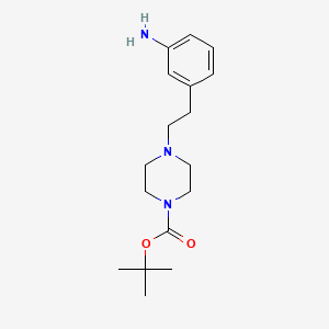 molecular formula C17H27N3O2 B8525295 Tert-butyl 4-(3-aminophenethyl)piperazine-1-carboxylate 