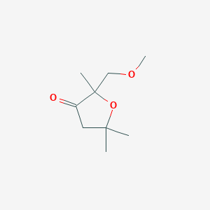 molecular formula C9H16O3 B8525297 2-Methoxymethyl-2,5,5-trimethyldihydrofuran-3-one 