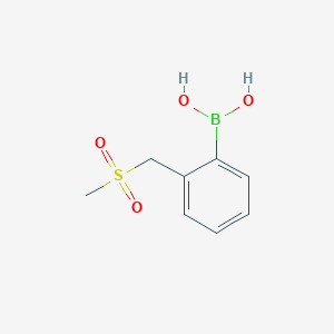 molecular formula C8H11BO4S B8525307 (2-((Methylsulfonyl)methyl)phenyl)boronic acid CAS No. 123088-60-8