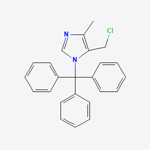 molecular formula C24H21ClN2 B8525324 1H-Imidazole, 5-(chloromethyl)-4-methyl-1-(triphenylmethyl)- 