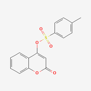 molecular formula C16H12O5S B8525339 2H-1-Benzopyran-2-one, 4-[[(4-methylphenyl)sulfonyl]oxy]- CAS No. 200055-89-6