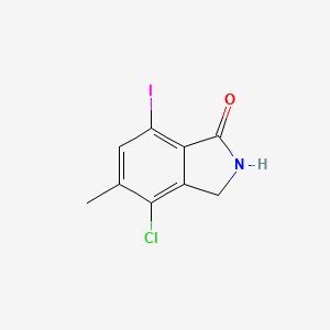 molecular formula C9H7ClINO B8525355 4-Chloro-5-methyl-7-iodoisoindolinone 