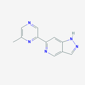 molecular formula C11H9N5 B8525401 6-(6-methylpyrazin-2-yl)-1H-pyrazolo[4,3-c]pyridine 
