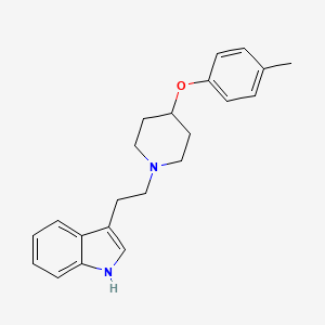 molecular formula C22H26N2O B8525403 1h-Indole,3-[2-[4-(4-methylphenoxy)-1-piperidinyl]ethyl]- 