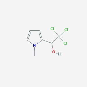 molecular formula C7H8Cl3NO B8525434 1-Methyl-alpha-trichloromethylpyrrole-2-methanol 