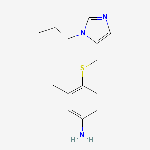 3-Methyl-4-(((1-propylimidazol-5-yl)methyl)sulfanyl)aniline