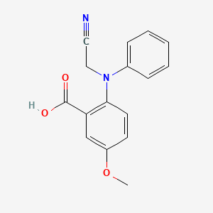 molecular formula C16H14N2O3 B8525441 2-[(Cyanomethyl)phenylamino]-5-methoxy-benzoic acid CAS No. 89224-77-1