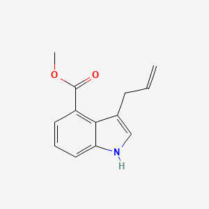 molecular formula C13H13NO2 B8525455 methyl 3-allyl-1H-indole-4-carboxylate 