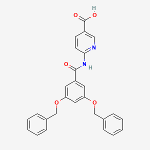 molecular formula C27H22N2O5 B8525489 6-(3,5-Bis-benzyloxy-benzoylamino)-nicotinic acid CAS No. 480463-51-2