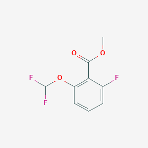 molecular formula C9H7F3O3 B8525509 Benzoic acid, 2-(difluoromethoxy)-6-fluoro-, methyl ester CAS No. 960249-93-8
