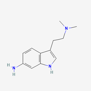 molecular formula C12H17N3 B8525530 6-Amino-3-(2-dimethylaminoethyl)indole 