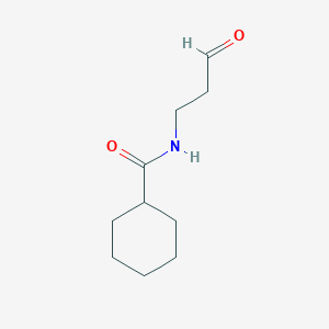 molecular formula C10H17NO2 B8525538 Cyclohexanecarboxylic acid (3-oxo-propyl)-amide 