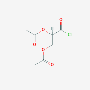 molecular formula C7H9ClO5 B8525539 2,3-Diacetoxypropanoyl chloride 