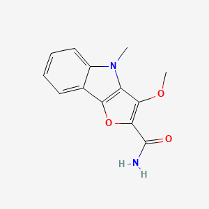 molecular formula C13H12N2O3 B8525601 3-Methoxy-4-methyl-4H-furo[3,2-b]indole-2-carboxamide CAS No. 89236-91-9