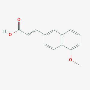 molecular formula C14H12O3 B8525625 3-(5-Methoxynaphthalen-2-yl)prop-2-enoic acid CAS No. 56894-93-0