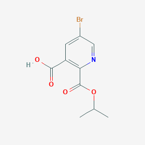 molecular formula C10H10BrNO4 B8525632 5-Bromo-2-(isopropoxycarbonyl)nicotinic acid 