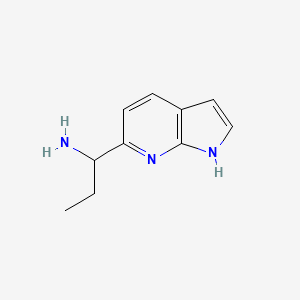 molecular formula C10H13N3 B8525638 1-(1H-Pyrrolo[2,3-b]pyridin-6-yl)-propylamine 