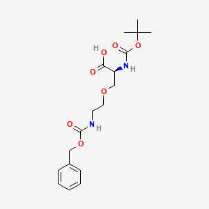 (S)-3-(2-{[benzyloxycarbonyl]-amino}-ethoxy)-N-(tert-butyloxycarbonyl)-alanine
