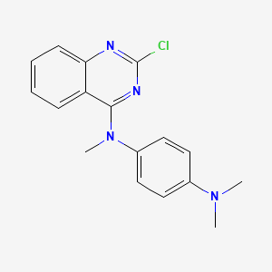 molecular formula C17H17ClN4 B8525652 (2-Chloro-quinazolin-4-yl)-(4-dimethylaminophenyl)-methylamine CAS No. 898282-62-7