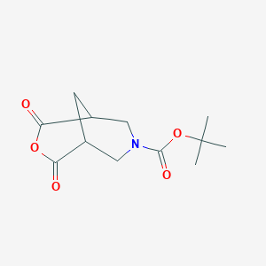 molecular formula C12H17NO5 B8525679 Tert-butyl 2,4-dioxo-3-oxa-7-azabicyclo[3,3,1]nonane-7-carboxylate 