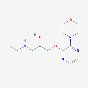 B8525687 1-{[3-(Morpholin-4-yl)pyrazin-2-yl]oxy}-3-[(propan-2-yl)amino]propan-2-ol CAS No. 54126-47-5