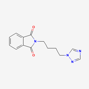 molecular formula C14H14N4O2 B8525699 2-[4-(1H-1,2,4-triazol-1-yl)butyl]-1H-isoindol-1,3(2H)-dione 