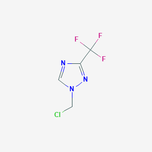 molecular formula C4H3ClF3N3 B8525711 1-(chloromethyl)-3-(trifluoromethyl)-1H-1,2,4-triazole 