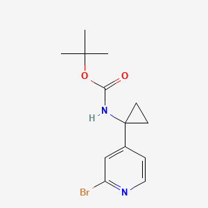 molecular formula C13H17BrN2O2 B8525716 Tert-butyl 1-(2-bromopyridin-4-YL)cyclopropylcarbamate 