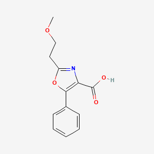 molecular formula C13H13NO4 B8525724 2-(2-Methoxy-ethyl)-5-phenyl-oxazole-4-carboxylic acid 