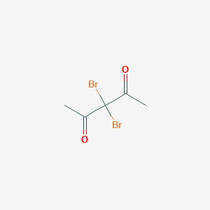 molecular formula C5H6Br2O2 B8525729 3,3-Dibromopentane-2,4-dione CAS No. 4111-99-3
