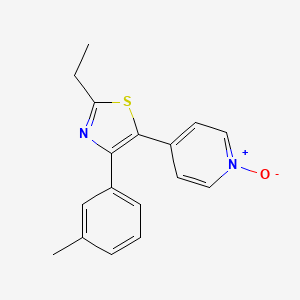 molecular formula C17H16N2OS B8525731 4-[2-Ethyl-4-(3-methylphenyl)-1,3-thiazol-5-YL]pyridine N-oxide CAS No. 365430-22-4