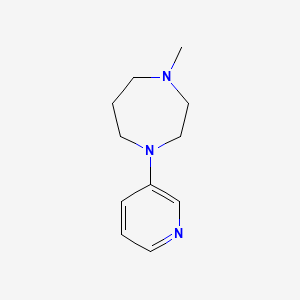 molecular formula C11H17N3 B8525760 4-Methyl-1-(3-pyridyl)-homopiperazine 
