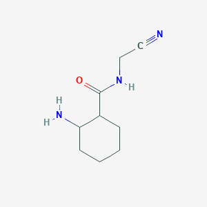 molecular formula C9H15N3O B8525810 2-Amino-cyclohexanecarboxylic acid cyanomethyl-amide 