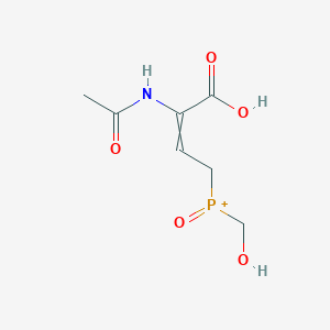 (3-Acetamido-3-carboxyprop-2-en-1-yl)(hydroxymethyl)oxophosphanium