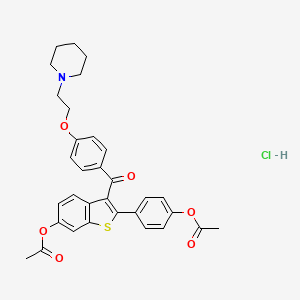 molecular formula C32H32ClNO6S B8525927 Raloxifene dimethyl ester (hydrochloride) 