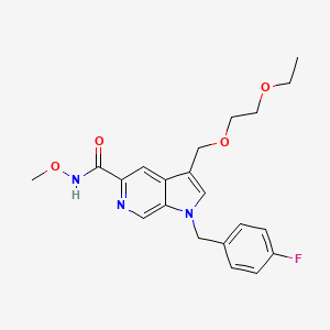 1h-Pyrrolo[2,3-c]pyridine-5-carboxamide,3-[(2-ethoxyethoxy)methyl]-1-[(4-fluorophenyl)methyl]-n-methoxy-