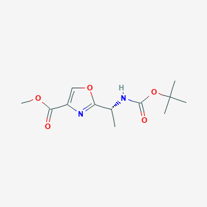 (R)-methyl 2-(1-(tert-butoxycarbonylamino)ethyl)oxazole-4-carboxylate