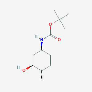 molecular formula C12H23NO3 B8525961 tert-butyl (1S,3S,4S)-3-hydroxy-4-methylcyclohexylcarbamate 