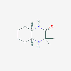 molecular formula C10H18N2O B8525966 (4aR,8aS)-3,3-Dimethyloctahydroquinoxalin-2(1H)-one CAS No. 71029-05-5